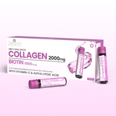 ABCV Liquid Collagen Shot 2000mg, Biotin 5000mcg (Pack of 15 Vials)